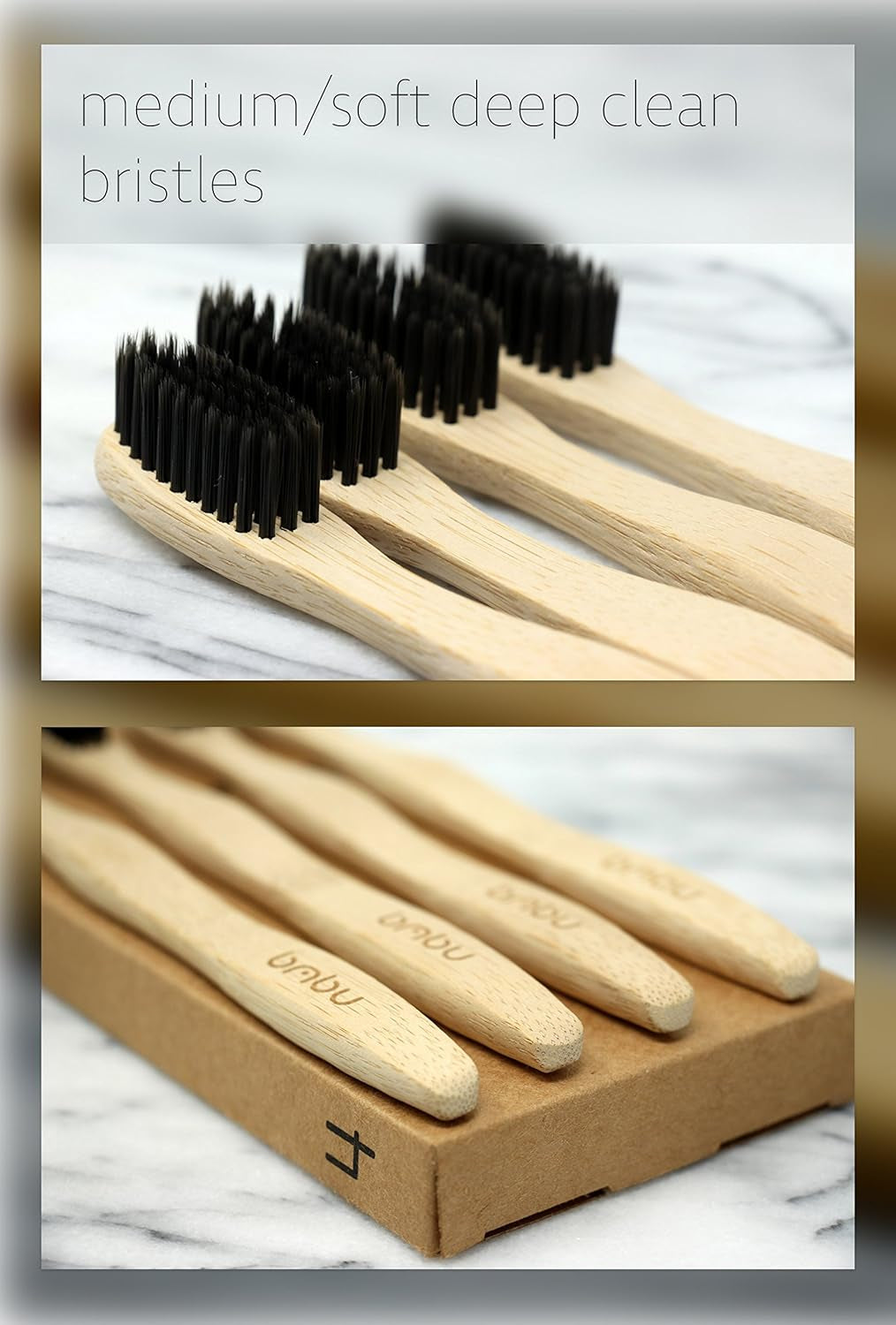 Bamboo Toothbrush 4 Pack 
