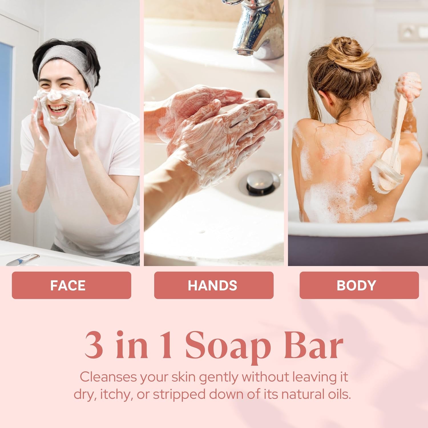 Rose Scented Natural Soap Bars